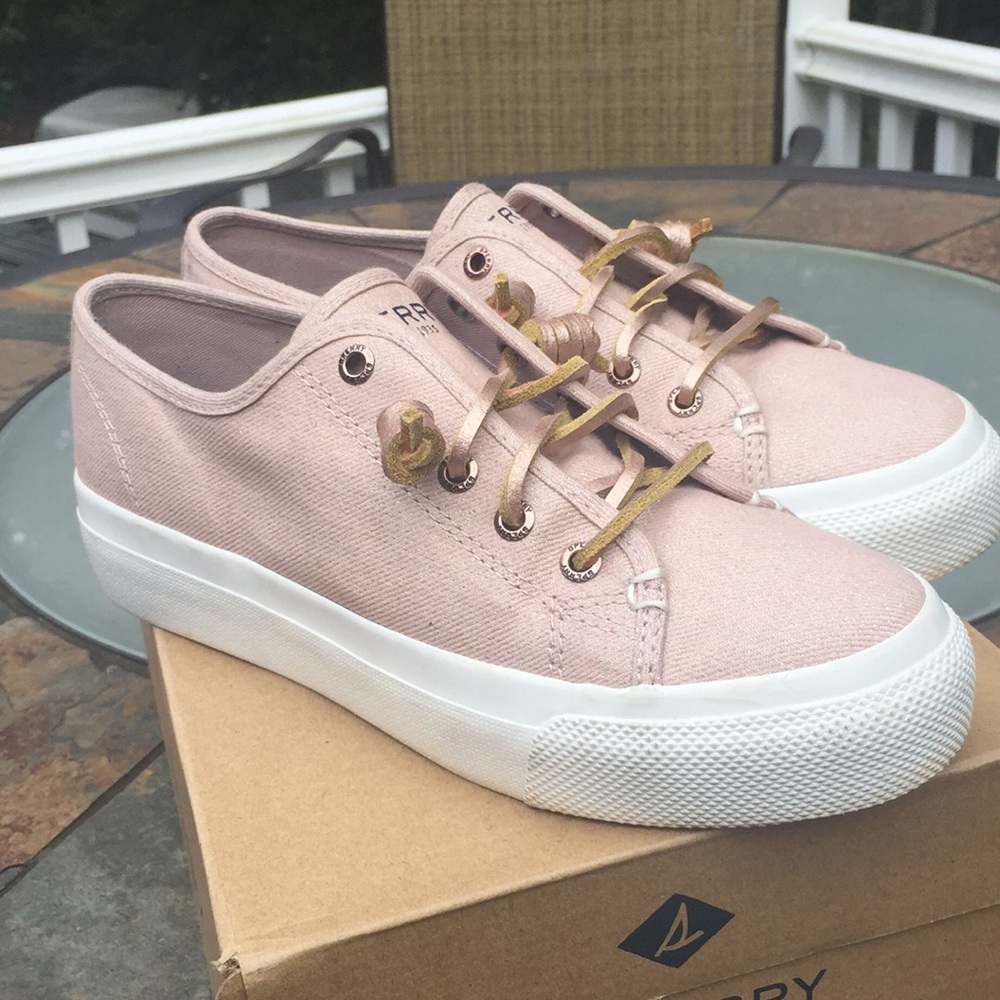 Sperry top-sider pink tennis shoes
